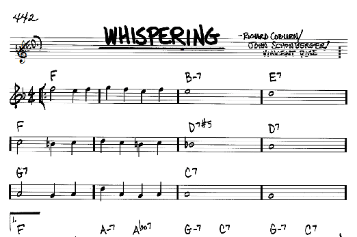 Whispering (Real Book  Melody & Chords  Bb Instruments) von Richard Coburn