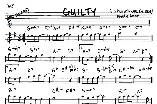 Guilty (Real Book  Melody & Chords  Eb Instruments) von Gus Kahn