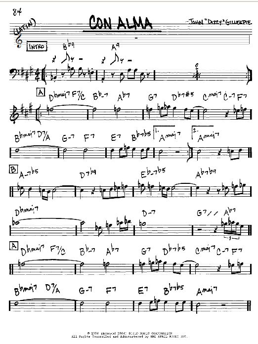 Con Alma (Real Book  Melody & Chords  Eb Instruments) von Dizzy Gillespie