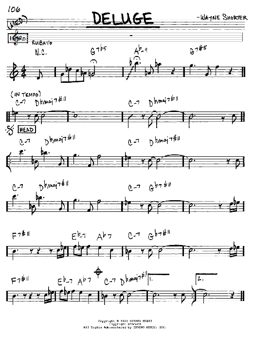 Deluge (Real Book  Melody & Chords  Eb Instruments) von Wayne Shorter