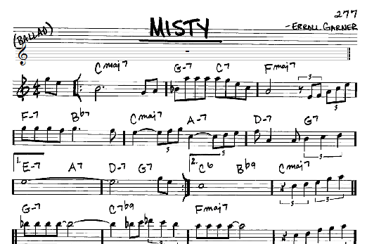 Misty (Real Book  Melody & Chords  Eb Instruments) von Erroll Garner