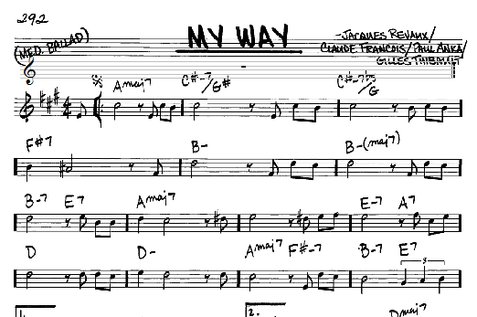 My Way (Real Book  Melody & Chords  Eb Instruments) von Paul Anka