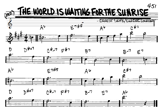 The World Is Waiting For The Sunrise (Real Book  Melody & Chords  Eb Instruments) von Eugene Lockhart