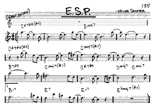 E.S.P. (Real Book  Melody & Chords  Eb Instruments) von Wayne Shorter