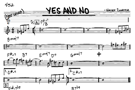 Yes And No (Real Book  Melody & Chords  Eb Instruments) von Wayne Shorter