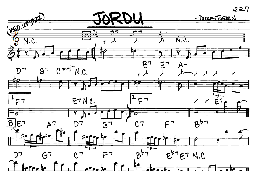 Jordu (Real Book  Melody & Chords  Eb Instruments) von Duke Jordan