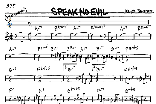 Speak No Evil (Real Book  Melody & Chords  Eb Instruments) von Wayne Shorter