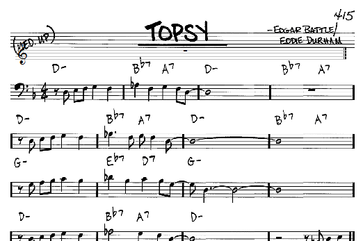Topsy (Real Book  Melody & Chords  Bass Clef Instruments) von Cozy Cole