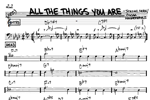 All The Things You Are (Real Book  Melody & Chords  Bass Clef Instruments) von Jerome Kern