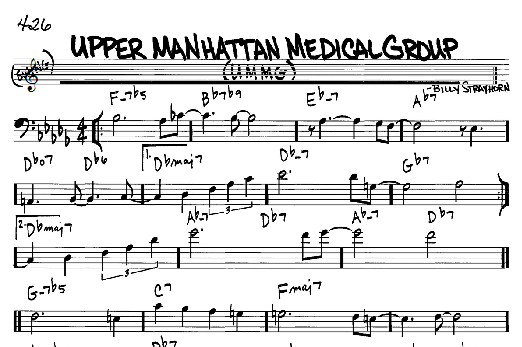 Upper Manhattan Medical Group (UMMG) (Real Book  Melody & Chords  Bass Clef Instruments) von Billy Strayhorn