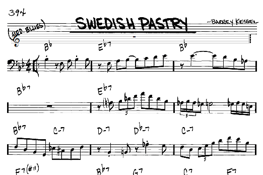 Swedish Pastry (Real Book  Melody & Chords  Bass Clef Instruments) von Barney Kessel