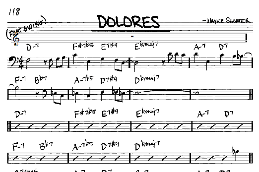 Dolores (Real Book  Melody & Chords  Bass Clef Instruments) von Wayne Shorter
