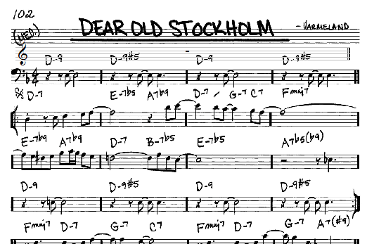 Dear Old Stockholm (Real Book  Melody & Chords  Bass Clef Instruments) von Varmeland