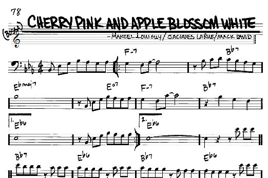 Cherry Pink And Apple Blossom White (Real Book  Melody & Chords  Bass Clef Instruments) von Mack David
