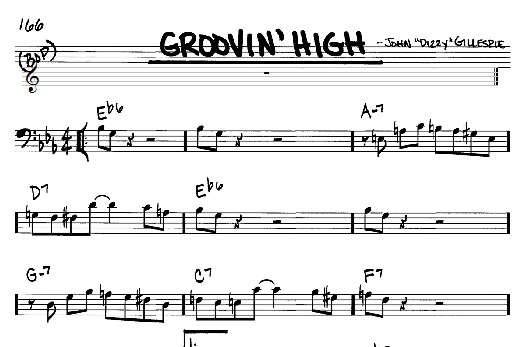 Groovin' High (Real Book  Melody & Chords  Bass Clef Instruments) von Dizzy Gillespie