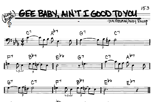 Gee Baby, Ain't I Good To You (Real Book  Melody & Chords  Bass Clef Instruments) von Don Redman