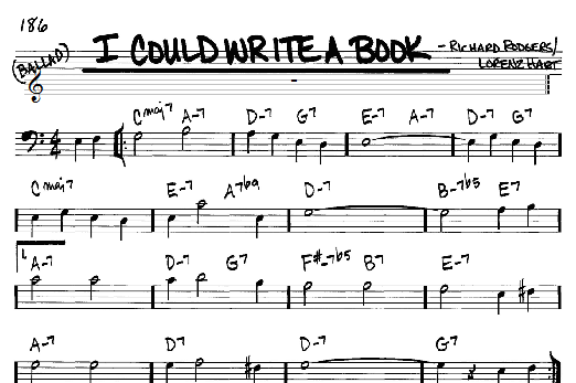 I Could Write A Book (Real Book  Melody & Chords  Bass Clef Instruments) von Rodgers & Hart