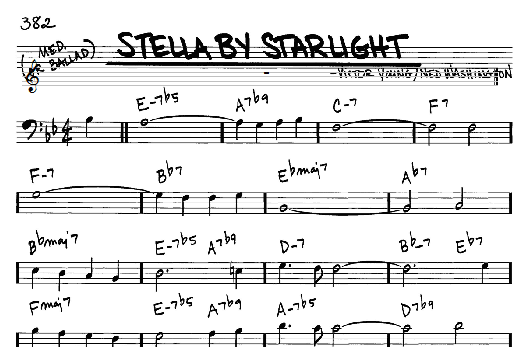 Stella By Starlight (Real Book  Melody & Chords  Bass Clef Instruments) von Victor Young