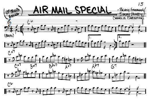 Air Mail Special (Real Book  Melody & Chords  Bass Clef Instruments) von Benny Goodman