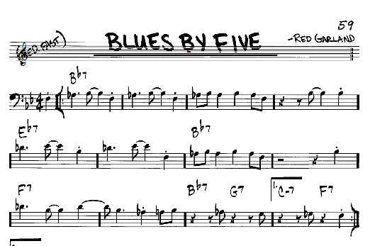 Blues By Five (Real Book  Melody & Chords  Bass Clef Instruments) von Miles Davis