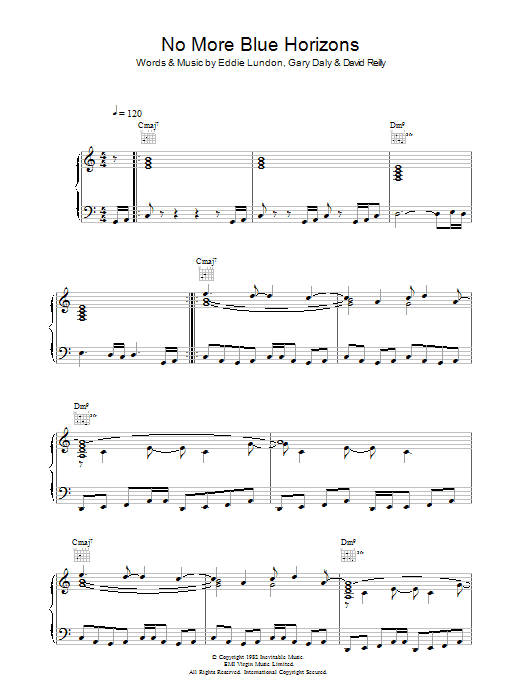 No More Blue Horizons (Piano, Vocal & Guitar Chords) von China Crisis