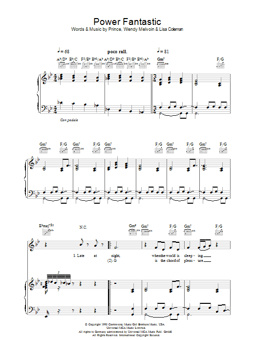 Power Fantastic (Piano, Vocal & Guitar Chords) von Prince