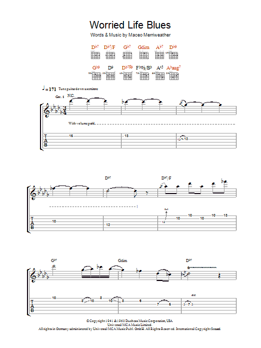 Worried Life Blues (Guitar Tab) von Robben Ford