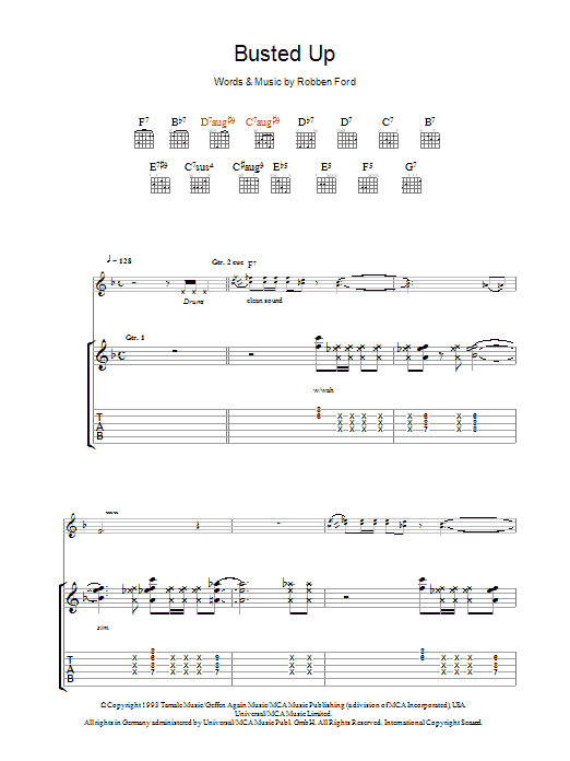 Busted Up (Guitar Tab) von Robben Ford