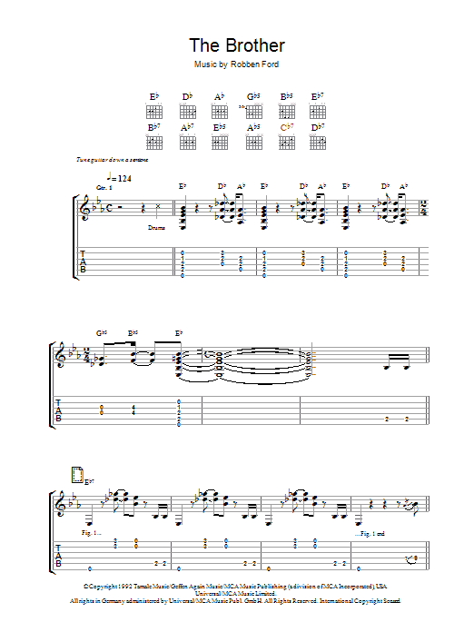 The Brother (For Jimmie And Stevie) (Guitar Tab) von Robben Ford