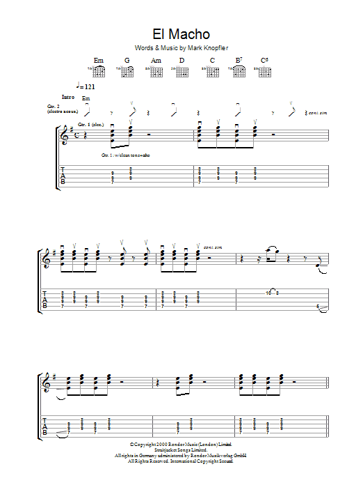 El Macho (Guitar Tab) von Mark Knopfler