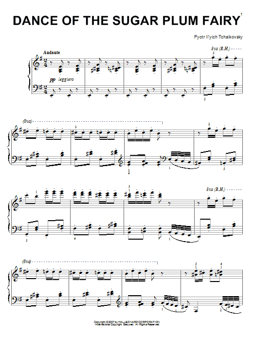 Dance Of The Sugar Plum Fairy (from The Nutcracker) (Piano Solo) von Pyotr Il'yich Tchaikovsky