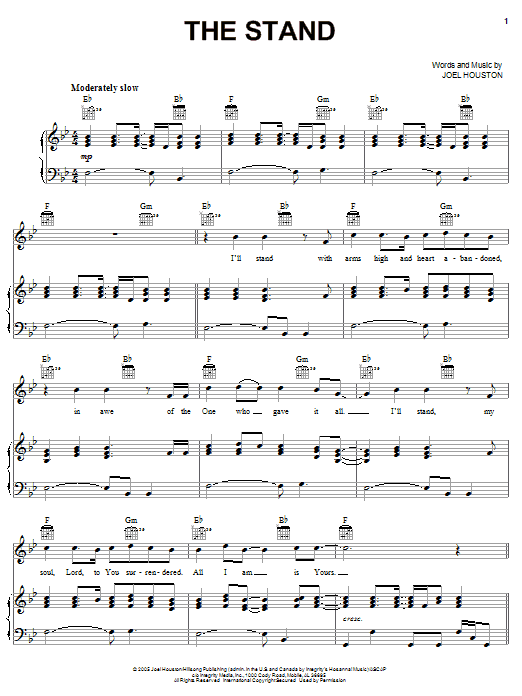 The Stand (Piano, Vocal & Guitar Chords (Right-Hand Melody)) von Michael Smith