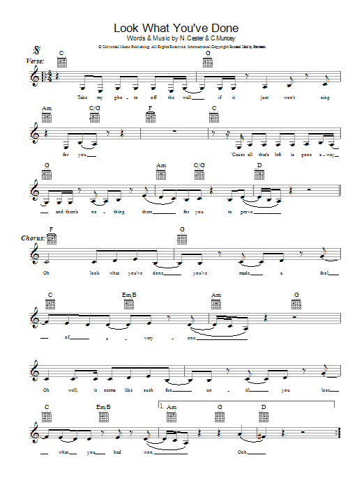 Look What You've Done (Lead Sheet / Fake Book) von Jet