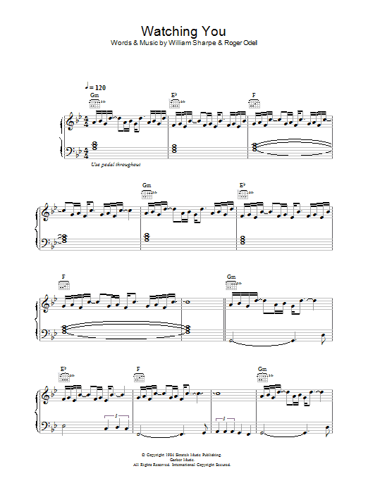 Watching You (Piano, Vocal & Guitar Chords) von Shakatak