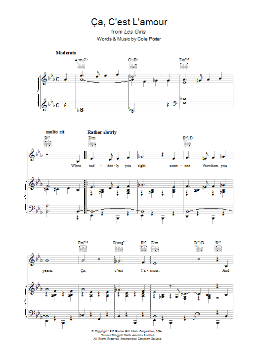 Ca, C'est L'amour (Piano, Vocal & Guitar Chords) von Cole Porter