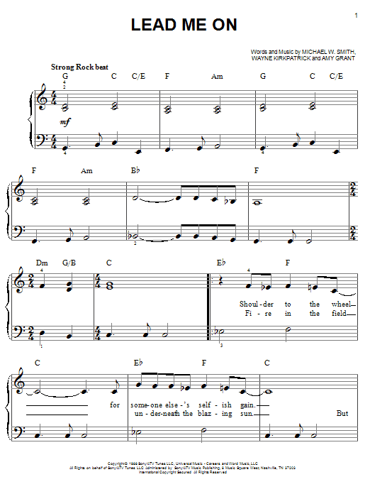 Lead Me On (Easy Piano) von Amy Grant
