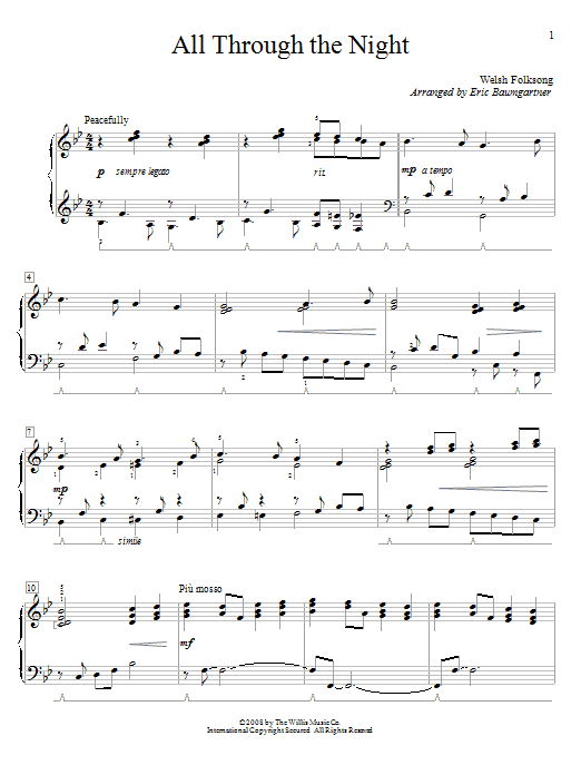 All Through The Night (Educational Piano) von Eric Baumgartner