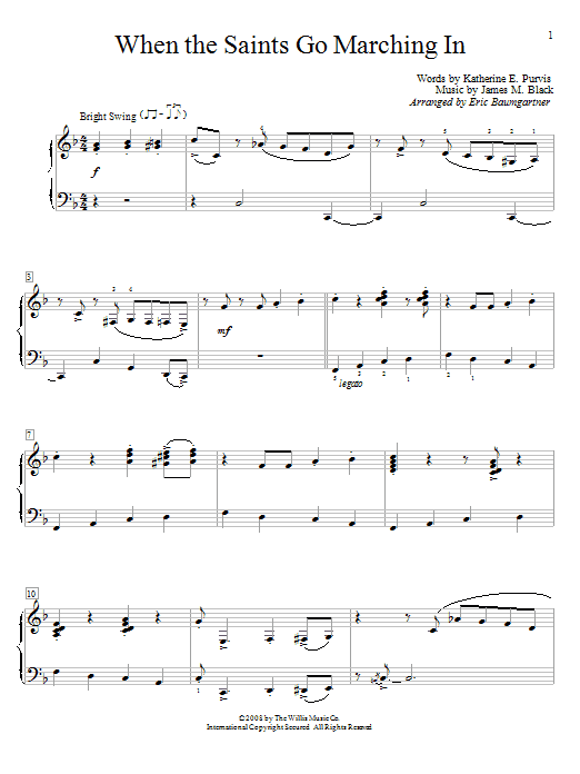 When The Saints Go Marching In (Educational Piano) von Louis Armstrong