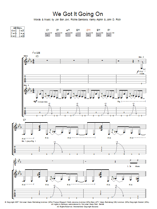 We Got It Going On (Guitar Tab) von Bon Jovi