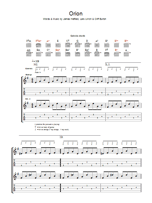 Orion (Guitar Tab) von Rodrigo y Gabriela