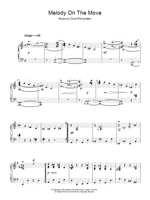 Melody On The Move (Piano Solo) von Clive Richardson