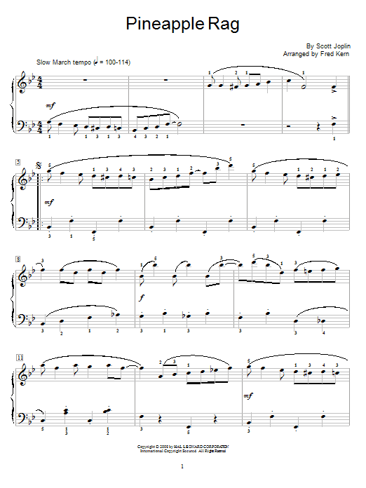 Pineapple Rag (Educational Piano) von Scott Joplin