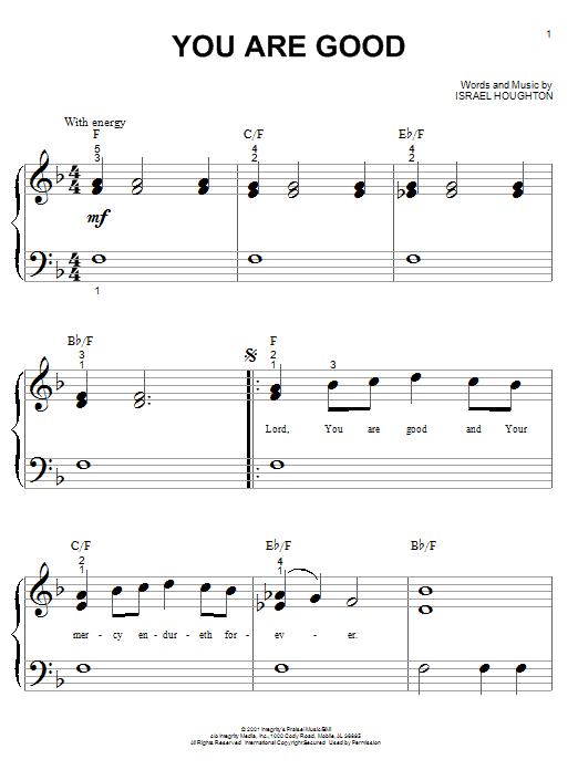 You Are Good (Big Note Piano) von Israel Houghton