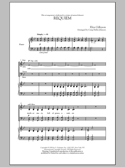 Requiem (SATB Choir) von Craig Hella Johnson