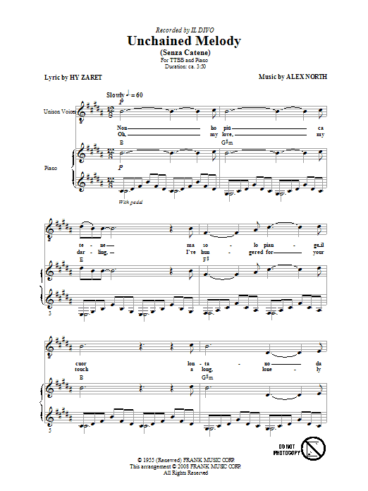 Unchained Melody (TTBB Choir) von Il Divo