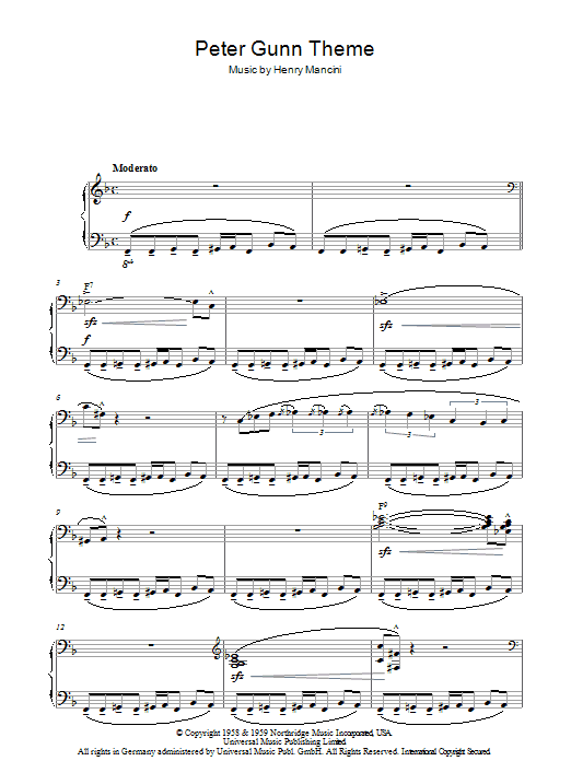 Peter Gunn Theme (Piano Solo) von Henry Mancini