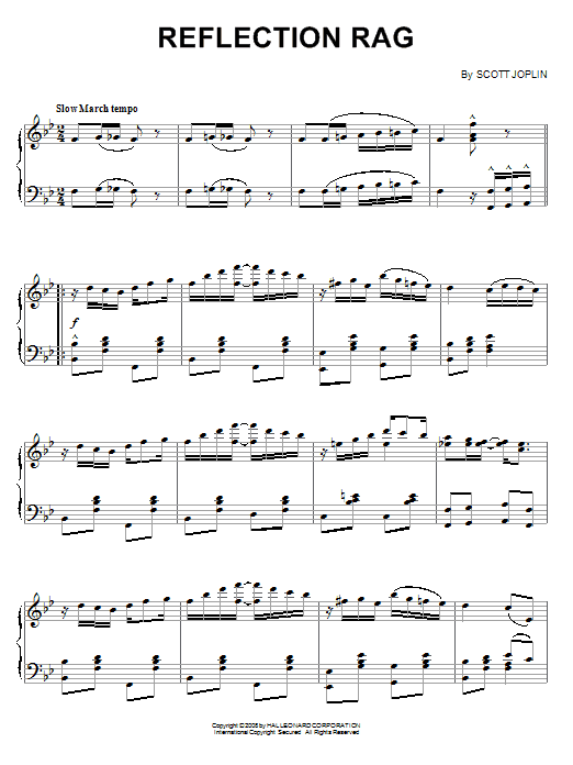 Reflection Rag (Piano Solo) von Scott Joplin