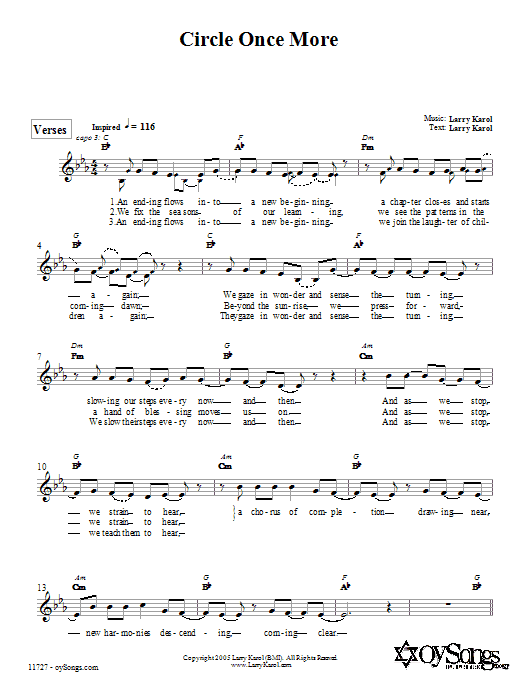 Circle Once More (Lead Sheet / Fake Book) von Larry Karol