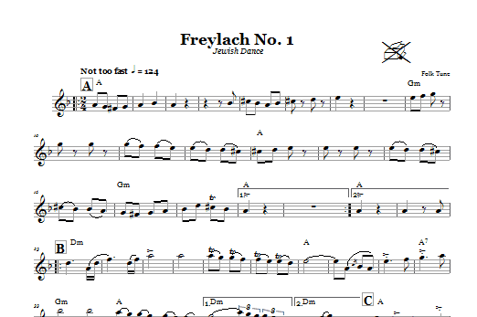 Freylach No. 1 (Jewish Dance) (Lead Sheet / Fake Book) von Folk Tune