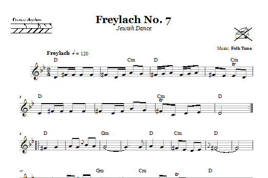 Freylach No. 7 (Jewish Dance) (Lead Sheet / Fake Book) von Folk Tune